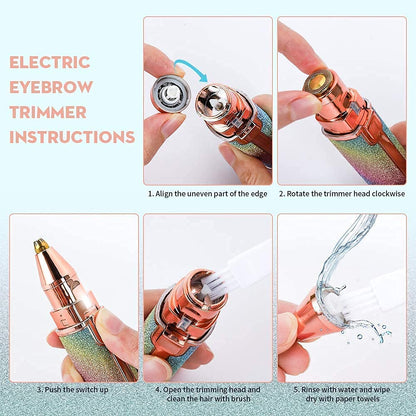 2 In 1 Electric Rechargeable Eyebrow Trimmer