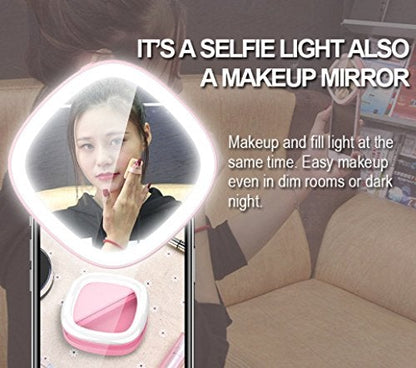 Selfie Light With Power Bank And Mirror