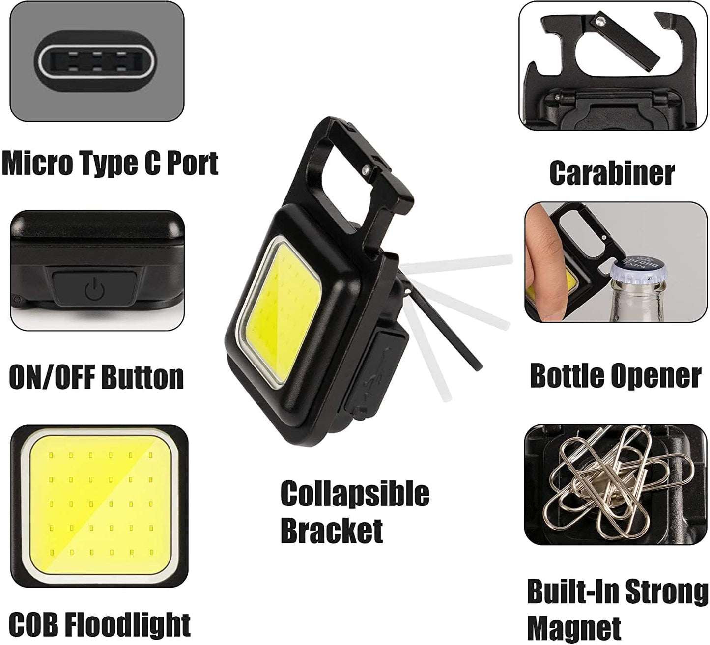 All-purpose Keychain with Flashlight