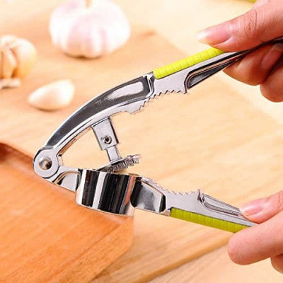 New Stainless Steel Garlic Press With Yellow Handle